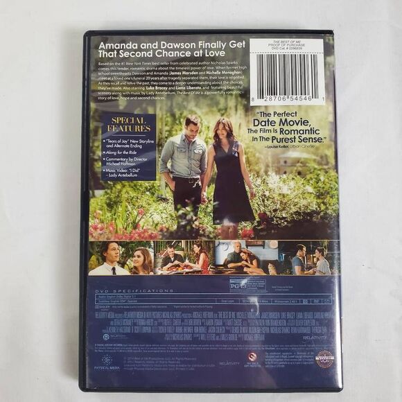 The Best of Me DVD James Marsden Michelle Monaghan Nicholas Sparks Romance - Picture 3 of 3